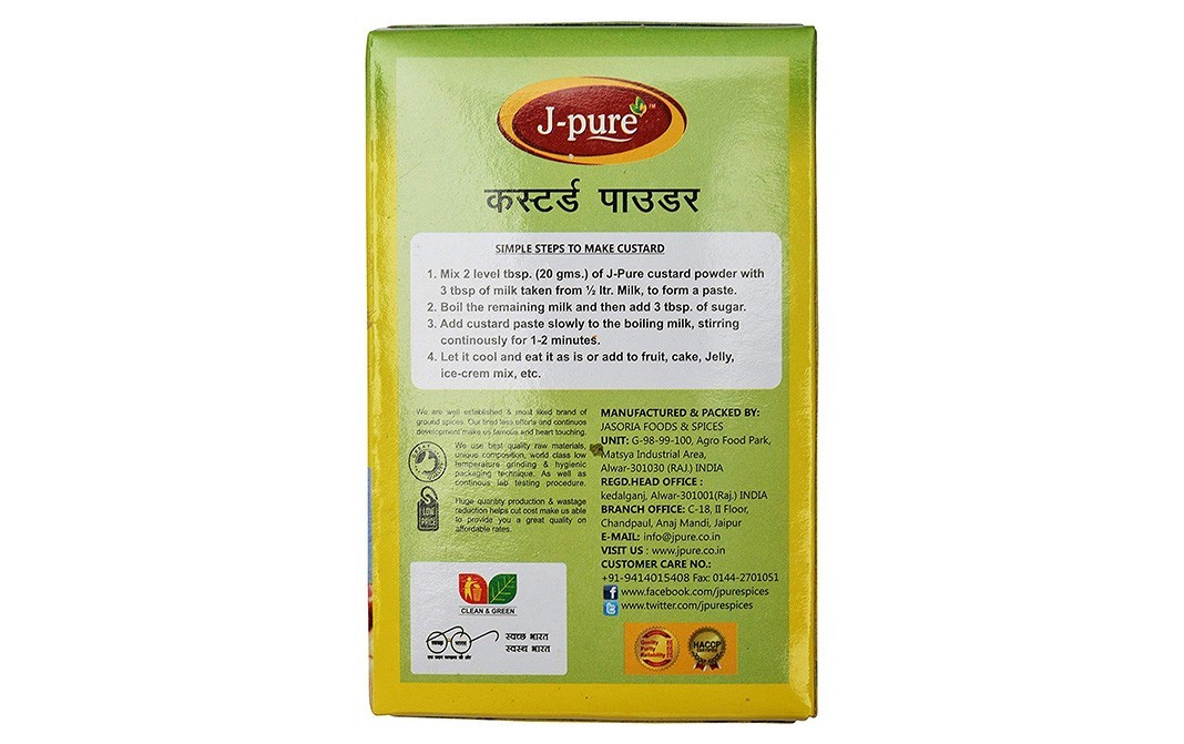 J-Pure Custard Powder Vanilla Flavour   Box  100 grams